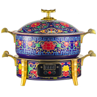 ORB-472 花开富贵 景泰蓝-纯铜电火锅 